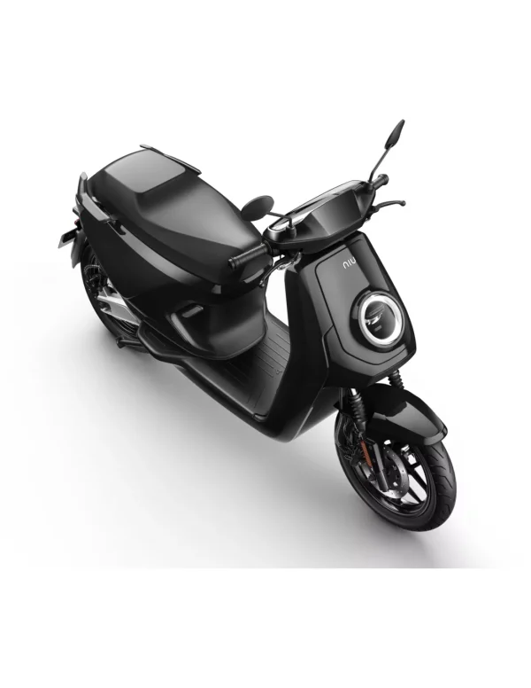 a black scooter on a white background NIU MQi+ GT Sport